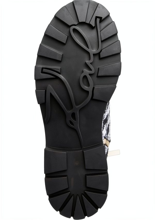 Karl Lagerfeld Paris Womens Combat Boots Mid Shaft Cold-2