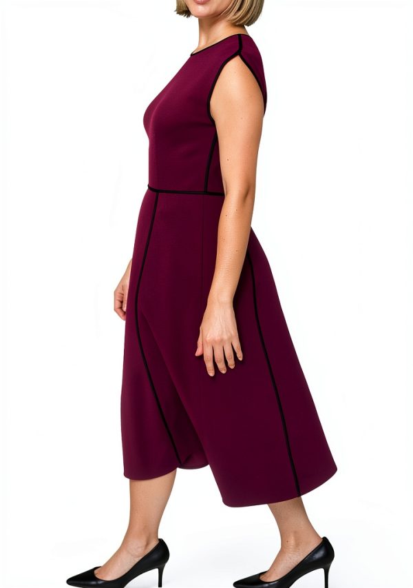 Karl Lagerfeld Paris Sleeveless Scuba Crepe Midi Dress-2