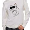 Karl Lagerfeld Paris Womens Pullover Sweater Soft White-0