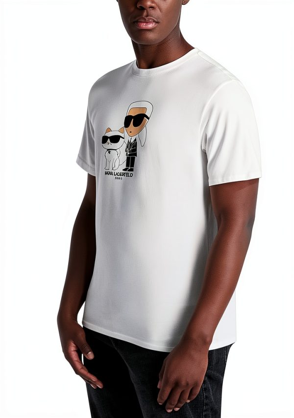 Karl Lagerfeld Paris Mens T-Shirt Graphic Design Casual-2