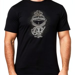 Karl Lagerfeld Paris Mens T-Shirt Graphic Design Relaxed Fit-0