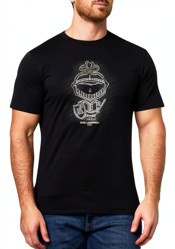 Karl Lagerfeld Paris Mens T-Shirt Graphic Design Relaxed Fit-0