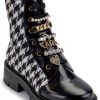 Karl Lagerfeld Paris Womens Combat Boots Mid Shaft Cold-0