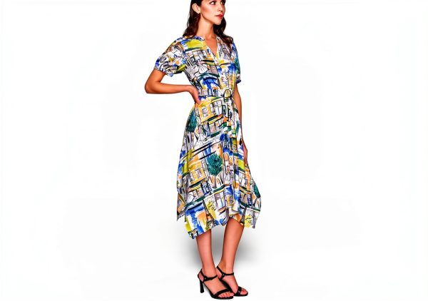 Karl Lagerfeld Paris Womens Dress Silky Crepe Tie Belt-2