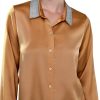 Karl Lagerfeld Paris Womens Button Down Shirt Travel Fit-4