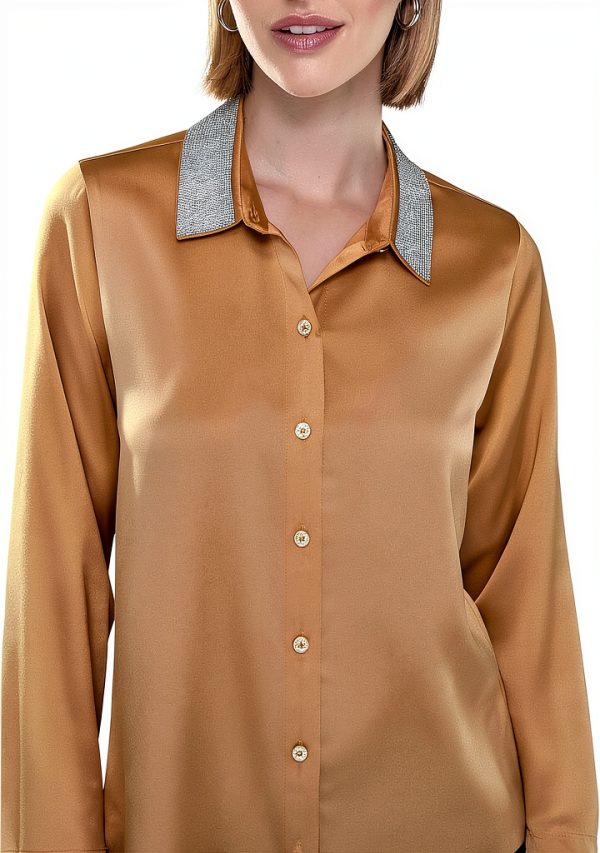 Karl Lagerfeld Paris Womens Button Down Shirt Travel Fit-4