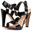 Karl Lagerfeld Paris Womens Heeled Sandals High Ankle Strap-6