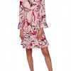 Karl Lagerfeld Paris Womens Dress Flounce Hem 3/4 Sleeve-0
