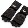 Karl Lagerfeld Paris Womens Cold Weather Mittens Black One-1