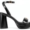 Karl Lagerfeld Paris Platform Sandal Women Gold Black White-1