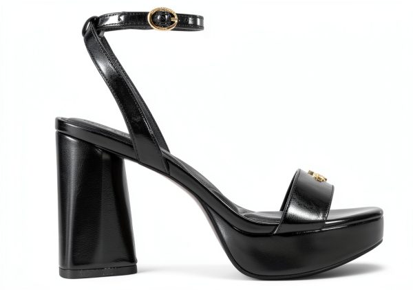 Karl Lagerfeld Paris Platform Sandal Women Gold Black White-1