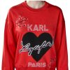Karl Lagerfeld Paris Womens Sweater Admiral Red Versatile-4