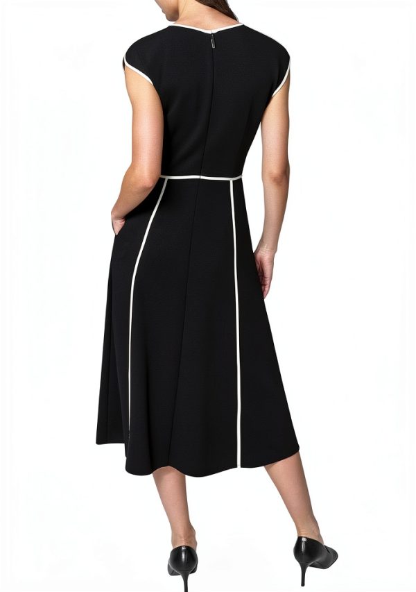 Karl Lagerfeld Paris Womens Wear to Work Midi Dress-3