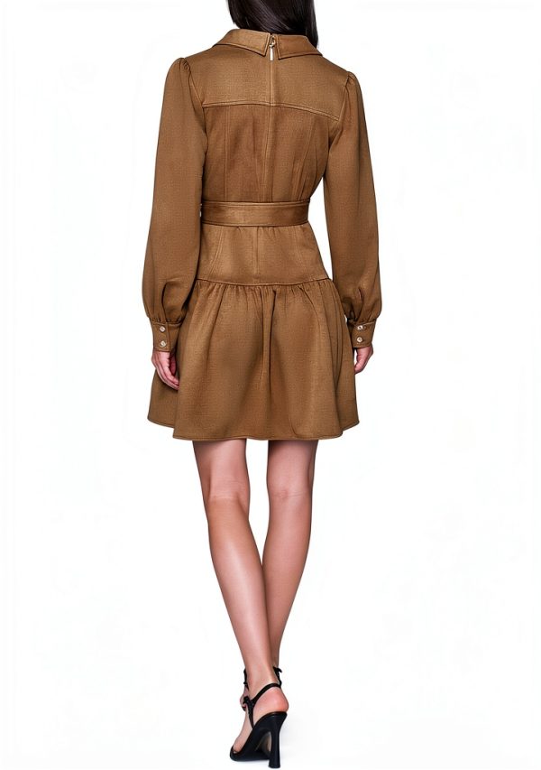 Karl Lagerfeld Paris Womens Long Sleeve Collared Dress-3