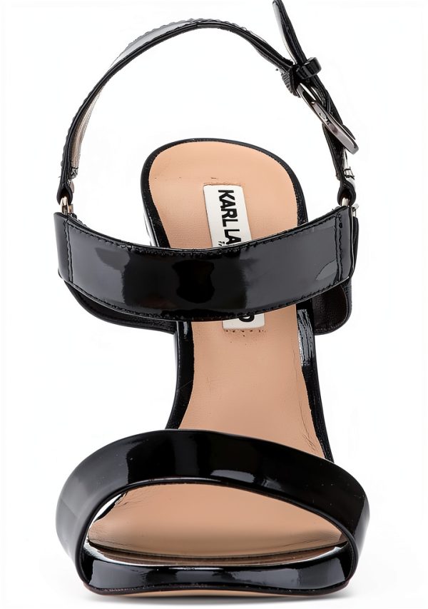 Karl Lagerfeld Paris Womens Heeled Sandals High Ankle Strap-1
