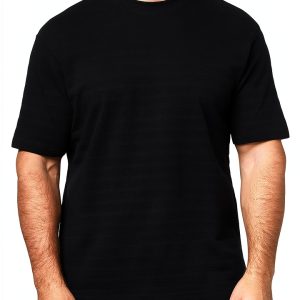 Karl Lagerfeld Paris Mens Striped Short Sleeve Shirt-0