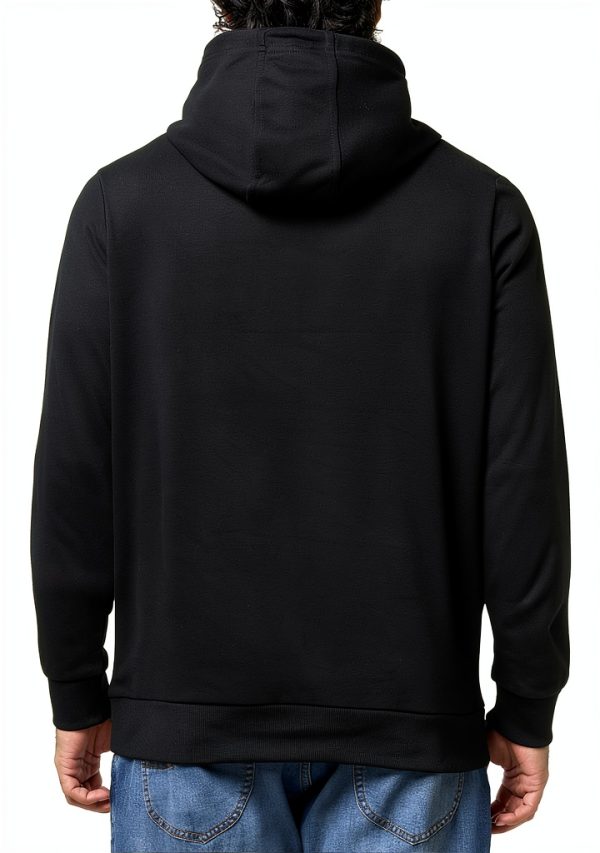 Karl Lagerfeld Mens Hooded Sweatshirt Black Logo Design-1