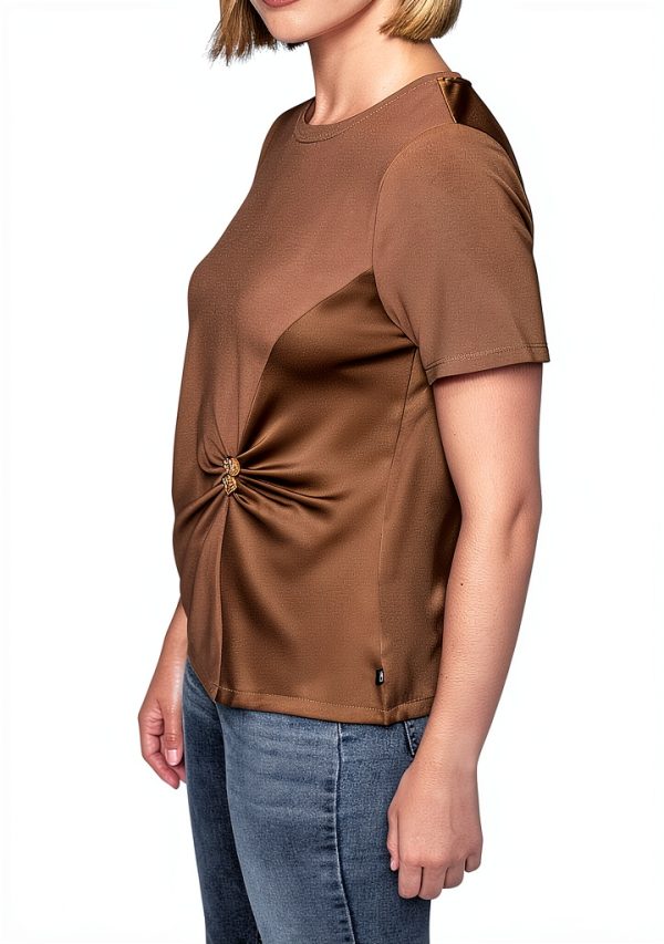 Karl Lagerfeld Paris Womens Work Shirt Vicuna Color-2