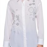 Karl Lagerfeld Paris Womens Button Down Shirt White-0
