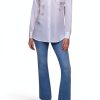 Karl Lagerfeld Paris Womens Button Down Shirt White-1
