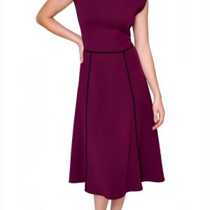 Karl Lagerfeld Paris Sleeveless Scuba Crepe Midi Dress-0