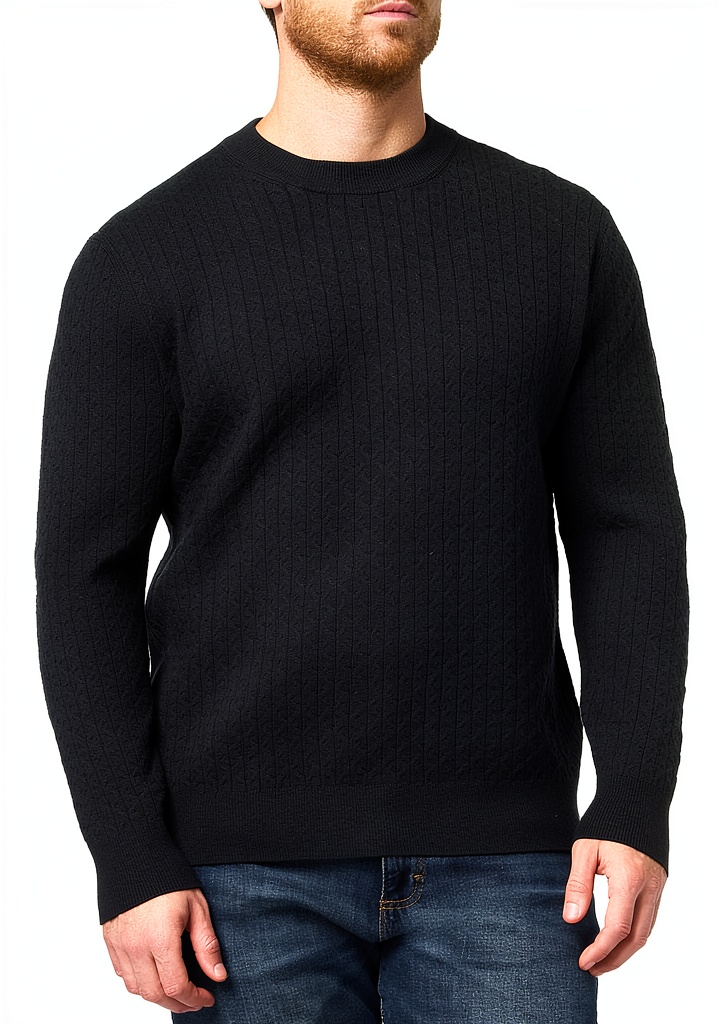 Karl Lagerfeld Paris long sleeve shirt in navy blazer color on a man