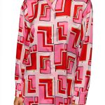 Karl Lagerfeld Paris Womens Button Down Shirt Parfait Multi-0