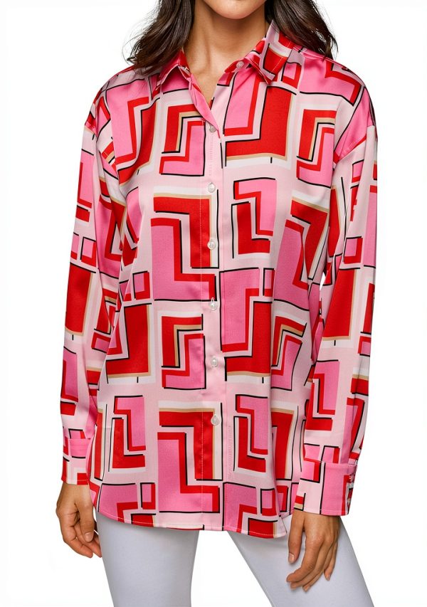 Karl Lagerfeld Paris Womens Button Down Shirt Parfait Multi-0