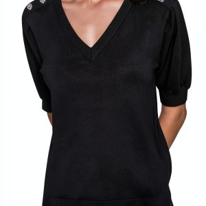 Karl Lagerfeld Paris Womens Sweater Casual Luxury Versatile-0