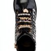 Karl Lagerfeld Paris Womens Combat Boots Mid Shaft Cold-3