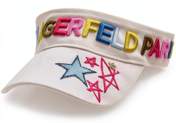 Karl Lagerfeld Paris Womens Cap White Black Fashion-1