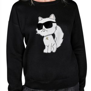 Karl Lagerfeld Paris Womens Pullover Sweater Casual Luxury-0
