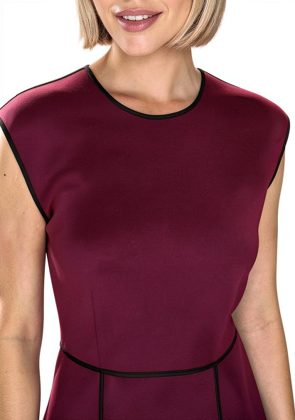 Karl Lagerfeld Paris Sleeveless Scuba Crepe Midi Dress-5