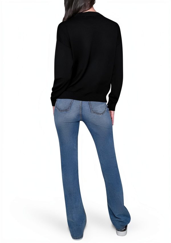 Karl Lagerfeld Paris Womens Pullover Sweater Black Versatile-3