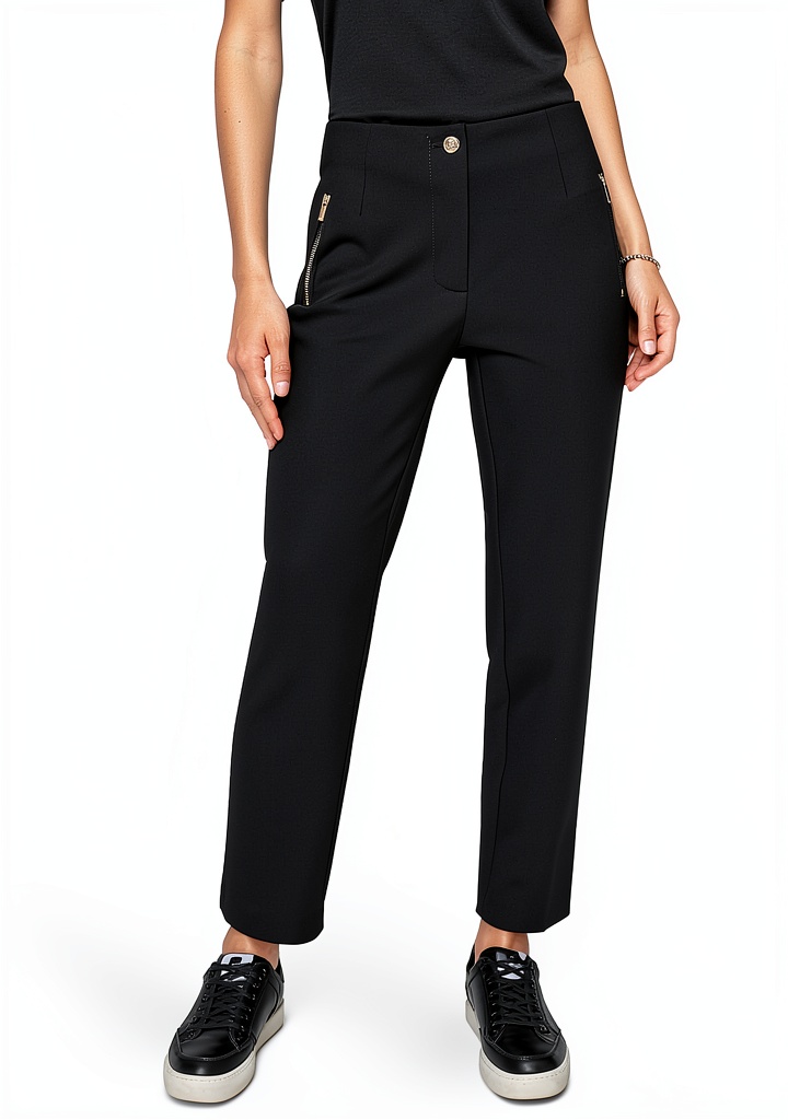 Karl Lagerfeld Paris compression pants in black and Nvl Academy colors