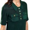 Karl Lagerfeld Paris Womens Sweater Rain Forest Color Large-3