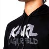 Karl Lagerfeld Mens Hooded Sweatshirt Black Logo Design-2