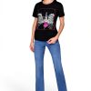 Karl Lagerfeld Paris Womens T-Shirt Flattering Fit Black-1