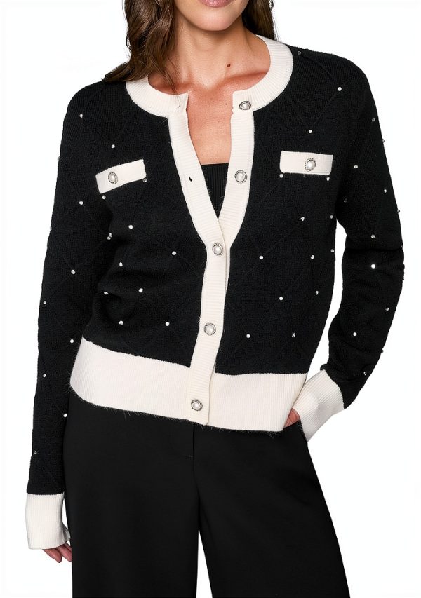 Karl Lagerfeld Paris Womens Pullover Sweater Black Soft-0