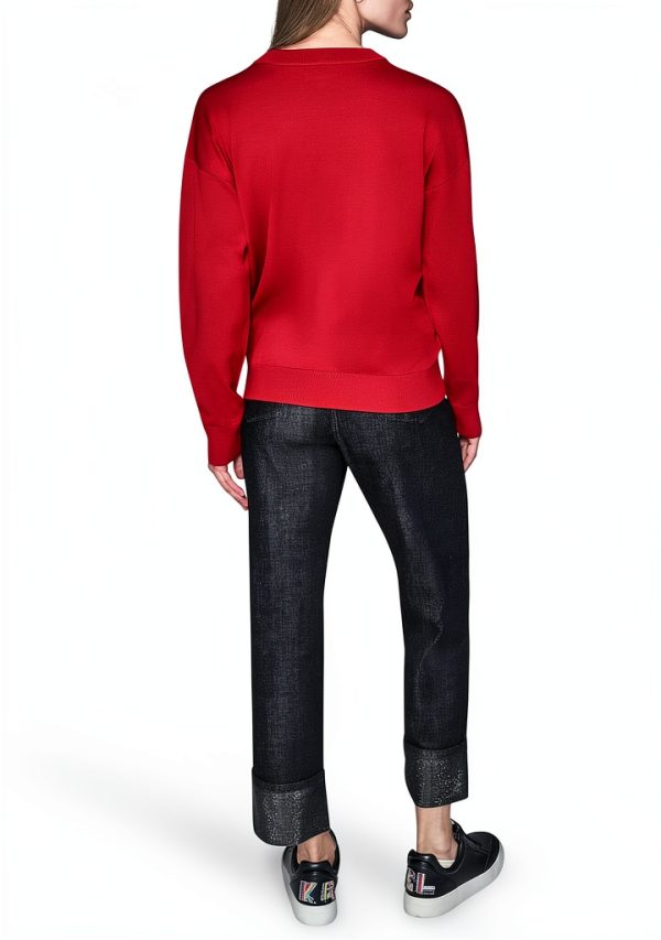 Karl Lagerfeld Paris Womens Sweater Admiral Red Versatile-3
