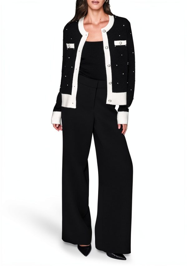 Karl Lagerfeld Paris Womens Pullover Sweater Black Soft-3