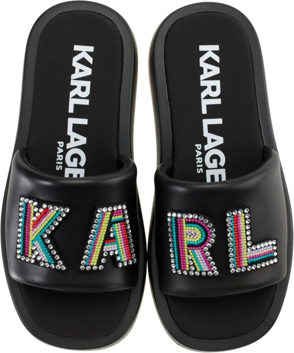 Karl Lagerfeld Paris Womens Slide Sandals Platform Cushioned-3