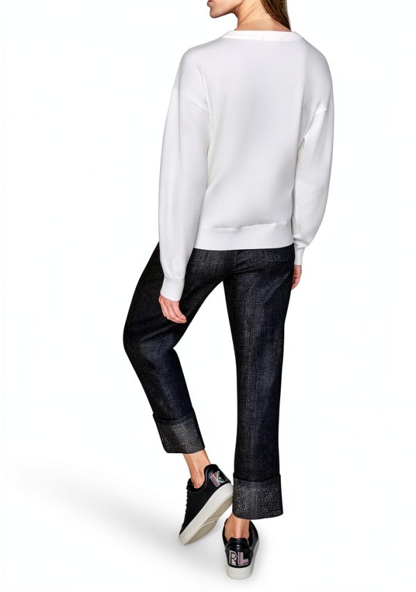 Karl Lagerfeld Paris Womens Pullover Sweater Soft White-3