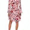 Karl Lagerfeld Paris Womens Dress Flounce Hem 3/4 Sleeve-3