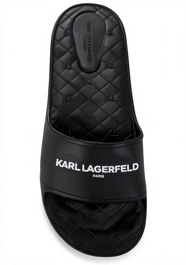 Karl Lagerfeld Paris Mens Sandals Logo Print Pool Slide-3