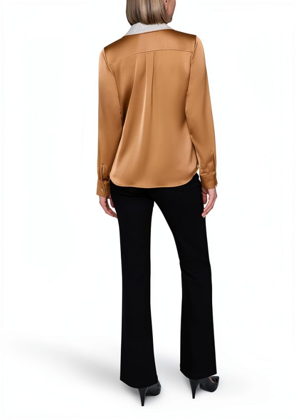 Karl Lagerfeld Paris Womens Button Down Shirt Travel Fit-3