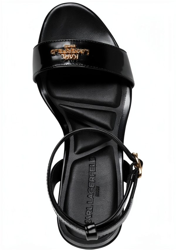Karl Lagerfeld Paris Platform Sandal Women Gold Black White-2