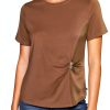 Karl Lagerfeld Paris Womens Work Shirt Vicuna Color-0