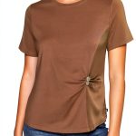 Karl Lagerfeld Paris Womens Work Shirt Vicuna Color-0