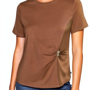 Karl Lagerfeld Paris Womens Work Shirt Vicuna Color-0